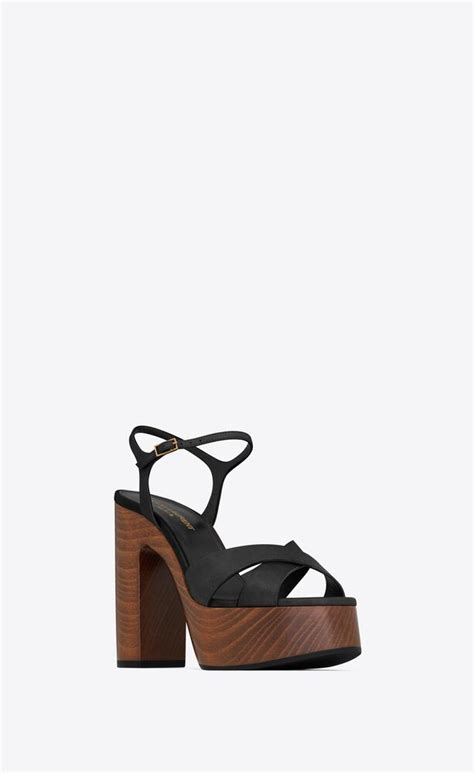 BIANCA Platform sandals in smooth leather .